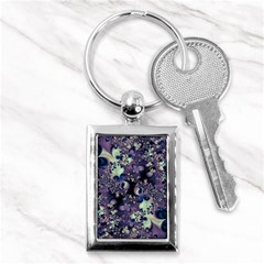 Abstract Floral Art Print Key Chain (rectangle) by SpinnyChairDesigns