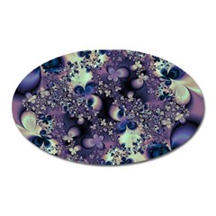 Abstract Floral Art Print Oval Magnet by SpinnyChairDesigns