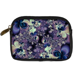 Abstract Floral Art Print Digital Camera Leather Case by SpinnyChairDesigns