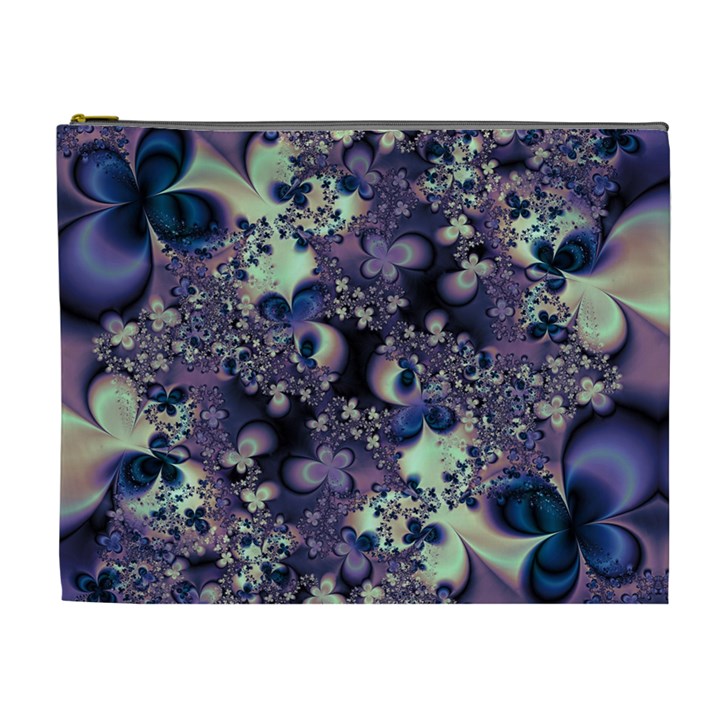 Abstract Floral Art Print Cosmetic Bag (XL)