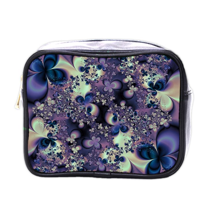 Abstract Floral Art Print Mini Toiletries Bag (One Side)