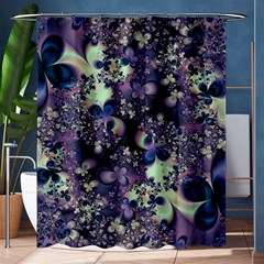 Abstract Floral Art Print Shower Curtain 60  X 72  (medium)  by SpinnyChairDesigns