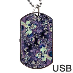 Abstract Floral Art Print Dog Tag Usb Flash (one Side) by SpinnyChairDesigns