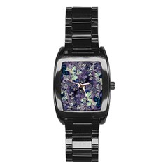 Abstract Floral Art Print Stainless Steel Barrel Watch by SpinnyChairDesigns