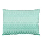 Biscay Green Floral Print Pillow Case (Two Sides) Back