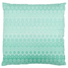 Biscay Green Floral Print Standard Flano Cushion Case (two Sides) by SpinnyChairDesigns