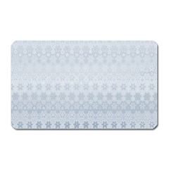 Faded Blue Floral Print Magnet (rectangular) by SpinnyChairDesigns