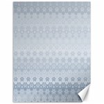 Faded Blue Floral Print Canvas 18  x 24  17.8 x23.08  Canvas - 1