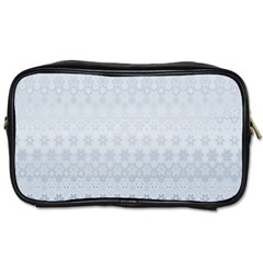 Faded Blue Floral Print Toiletries Bag (one Side) by SpinnyChairDesigns