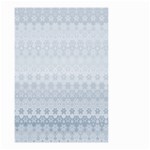 Faded Blue Floral Print Small Garden Flag (Two Sides) Back