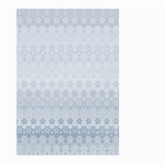 Faded Blue Floral Print Large Garden Flag (two Sides) by SpinnyChairDesigns