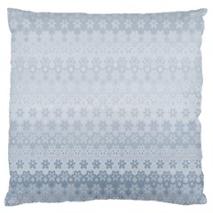 Faded Blue Floral Print Standard Flano Cushion Case (one Side) by SpinnyChairDesigns