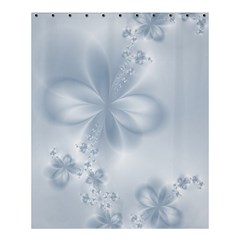 Faded Blue Floral Print Shower Curtain 60  X 72  (medium)  by SpinnyChairDesigns