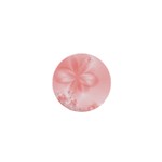 Pastel Coral Floral Print 1  Mini Buttons Front