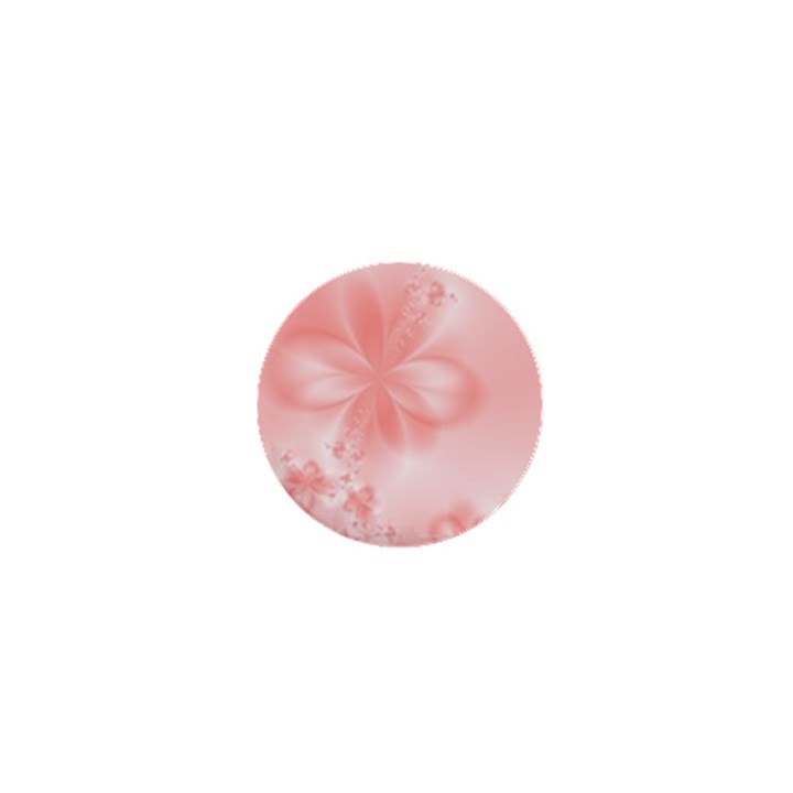 Pastel Coral Floral Print 1  Mini Buttons