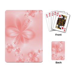 Pastel Coral Floral Print Playing Cards Single Design (rectangle) by SpinnyChairDesigns