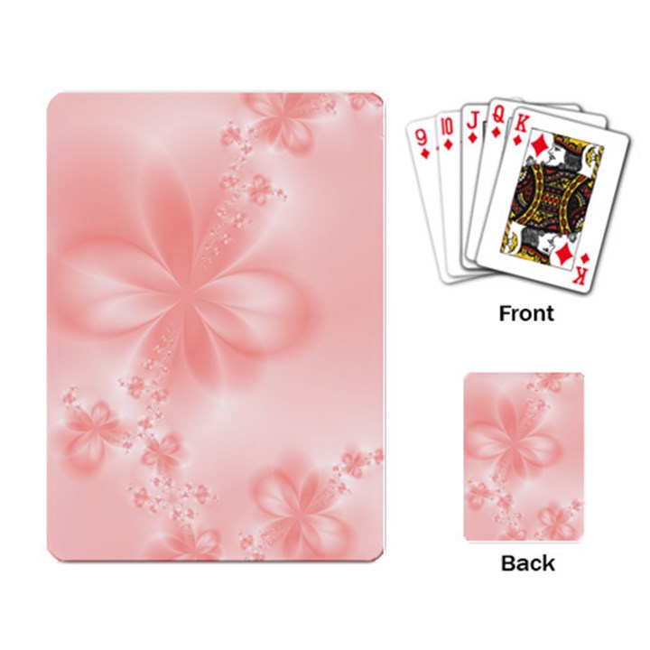 Pastel Coral Floral Print Playing Cards Single Design (Rectangle)