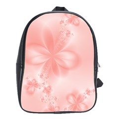 Pastel Coral Floral Print School Bag (large) by SpinnyChairDesigns