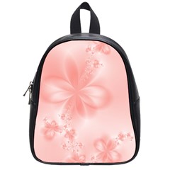 Pastel Coral Floral Print School Bag (small) by SpinnyChairDesigns