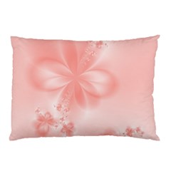 Pastel Coral Floral Print Pillow Case (two Sides) by SpinnyChairDesigns