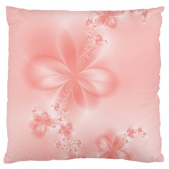 Pastel Coral Floral Print Standard Flano Cushion Case (two Sides) by SpinnyChairDesigns