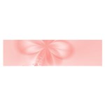 Pastel Coral Floral Print Satin Scarf (Oblong) Front