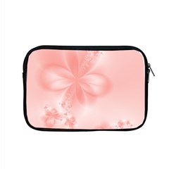 Pastel Coral Floral Print Apple Macbook Pro 15  Zipper Case by SpinnyChairDesigns