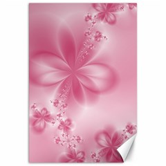 Blush Pink Floral Print Canvas 20  X 30  by SpinnyChairDesigns