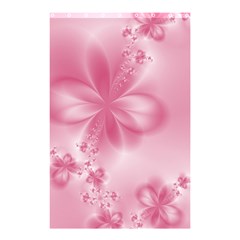 Blush Pink Floral Print Shower Curtain 48  X 72  (small)  by SpinnyChairDesigns