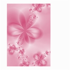 Blush Pink Floral Print Small Garden Flag (two Sides) by SpinnyChairDesigns