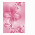 Blush Pink Floral Print Large Garden Flag (Two Sides) Front