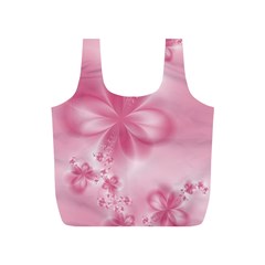 Blush Pink Floral Print Full Print Recycle Bag (s) by SpinnyChairDesigns