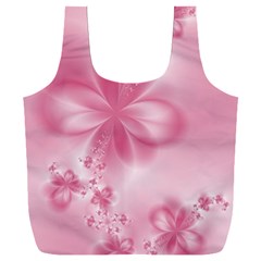 Blush Pink Floral Print Full Print Recycle Bag (xxl) by SpinnyChairDesigns