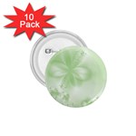 Tea Green Floral Print 1.75  Buttons (10 pack) Front