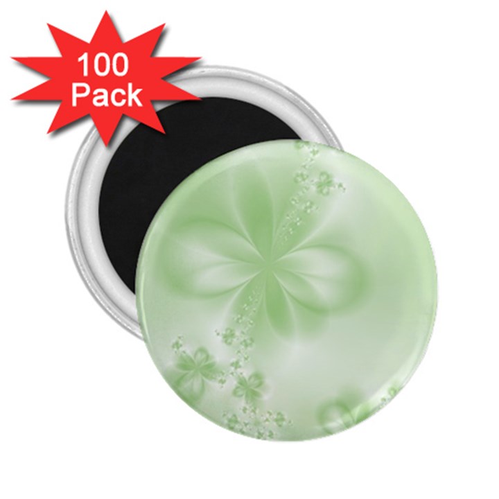 Tea Green Floral Print 2.25  Magnets (100 pack) 