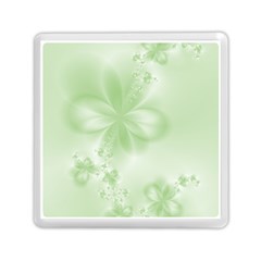 Tea Green Floral Print Memory Card Reader (square)