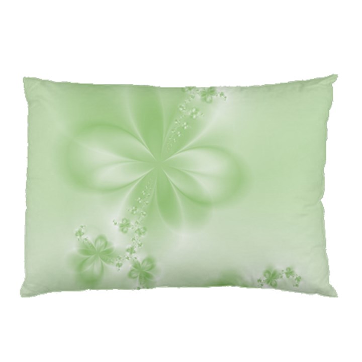 Tea Green Floral Print Pillow Case (Two Sides)