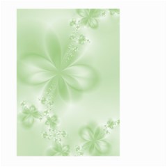 Tea Green Floral Print Large Garden Flag (two Sides) by SpinnyChairDesigns