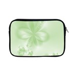 Tea Green Floral Print Apple iPad Mini Zipper Cases Front