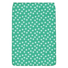 Biscay Green White Floral Print Removable Flap Cover (l) by SpinnyChairDesigns