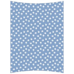 Faded Blue White Floral Print Back Support Cushion by SpinnyChairDesigns