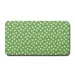 Spring Green White Floral Print Medium Bar Mats by SpinnyChairDesigns