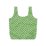 Spring Green White Floral Print Full Print Recycle Bag (S) Back