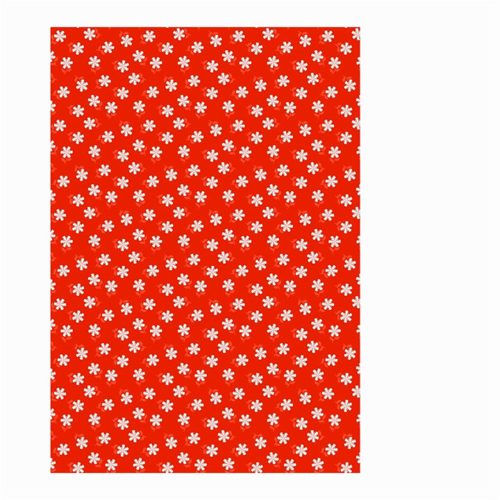 Red White Floral Print Small Garden Flag (Two Sides)