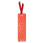 Red White Floral Print Small Book Marks Front