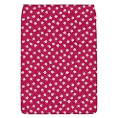 Magenta Rose White Floral Print Removable Flap Cover (l) by SpinnyChairDesigns