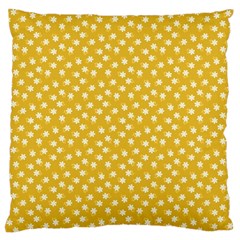 Saffron Yellow White Floral Pattern Standard Flano Cushion Case (one Side) by SpinnyChairDesigns