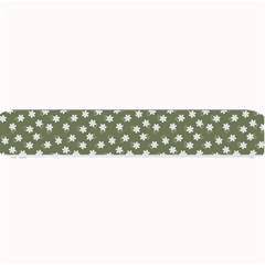 Sage Green White Floral Print Small Bar Mats by SpinnyChairDesigns