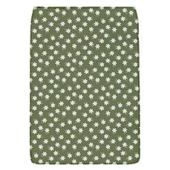 Sage Green White Floral Print Removable Flap Cover (s) by SpinnyChairDesigns