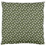 Sage Green White Floral Print Standard Flano Cushion Case (Two Sides) Back